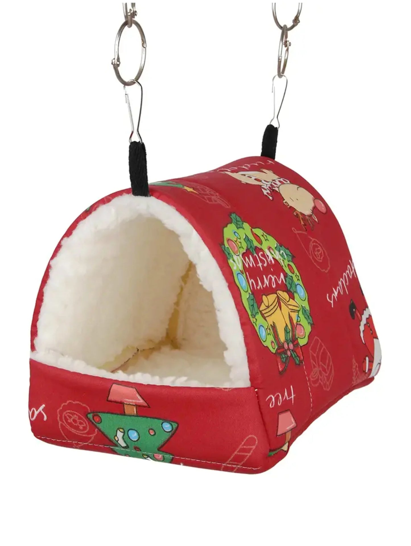 Hanging Small Pet Bed for Hamsters, Golden Bears, and Sugar Gliders - Cozy & Cute Animal - Printed Nest