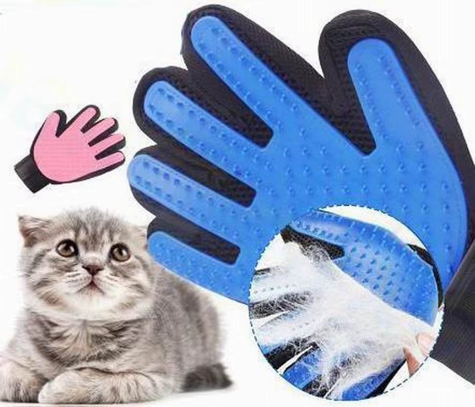 Pet Glove Anti-Bite Cat Grooming Gloves Dog Bath Clean Massage Hair Remover Brush Cat Hair Deshedding Comb Right or Left Hand
