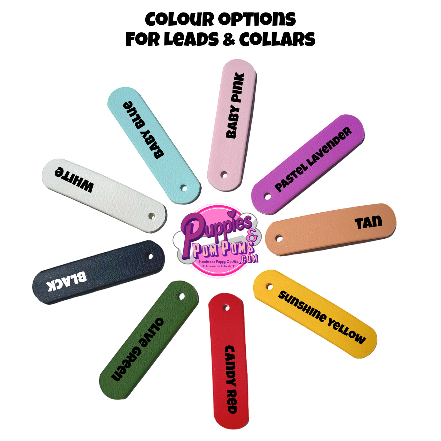 Handmade Biothane Dog Collar - White - 20mm