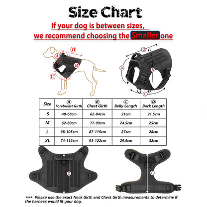 Large Dog Harness Collar Leash Bags Pet German Shepherd Training Walking Vest Dog Harnesses for Medium Large Dogs Accessories