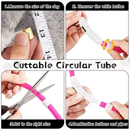 LED Glowing Dog Collar USB Rechargeable Luminous Light up Dog Collars, Flashing Lights for Puppy Small Medium Large Dogs&Cats